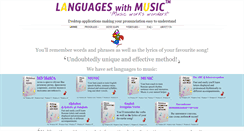 Desktop Screenshot of languages-with-music.com