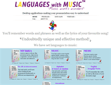 Tablet Screenshot of languages-with-music.com